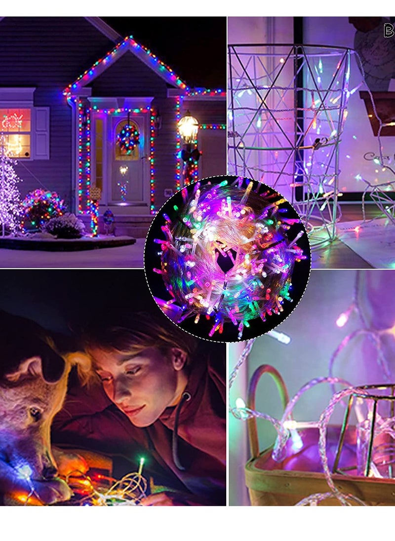 PAMEER - Multicolor 36ft 110 LEDs String Lights Black Wire Plug-in  String Home Decorative LED Strip for Christmas EID Ramadan Diwali and Wedding Parties Decoration Box Button Control 8 Modes - Image 1