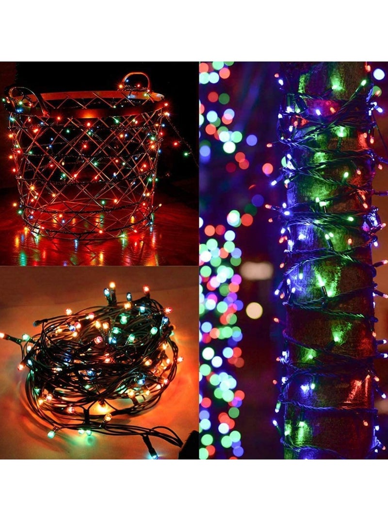PAMEER - Multicolor 36ft 110 LEDs String Lights Black Wire Plug-in  String Home Decorative LED Strip for Christmas EID Ramadan Diwali and Wedding Parties Decoration Box Button Control 8 Modes - Image 1