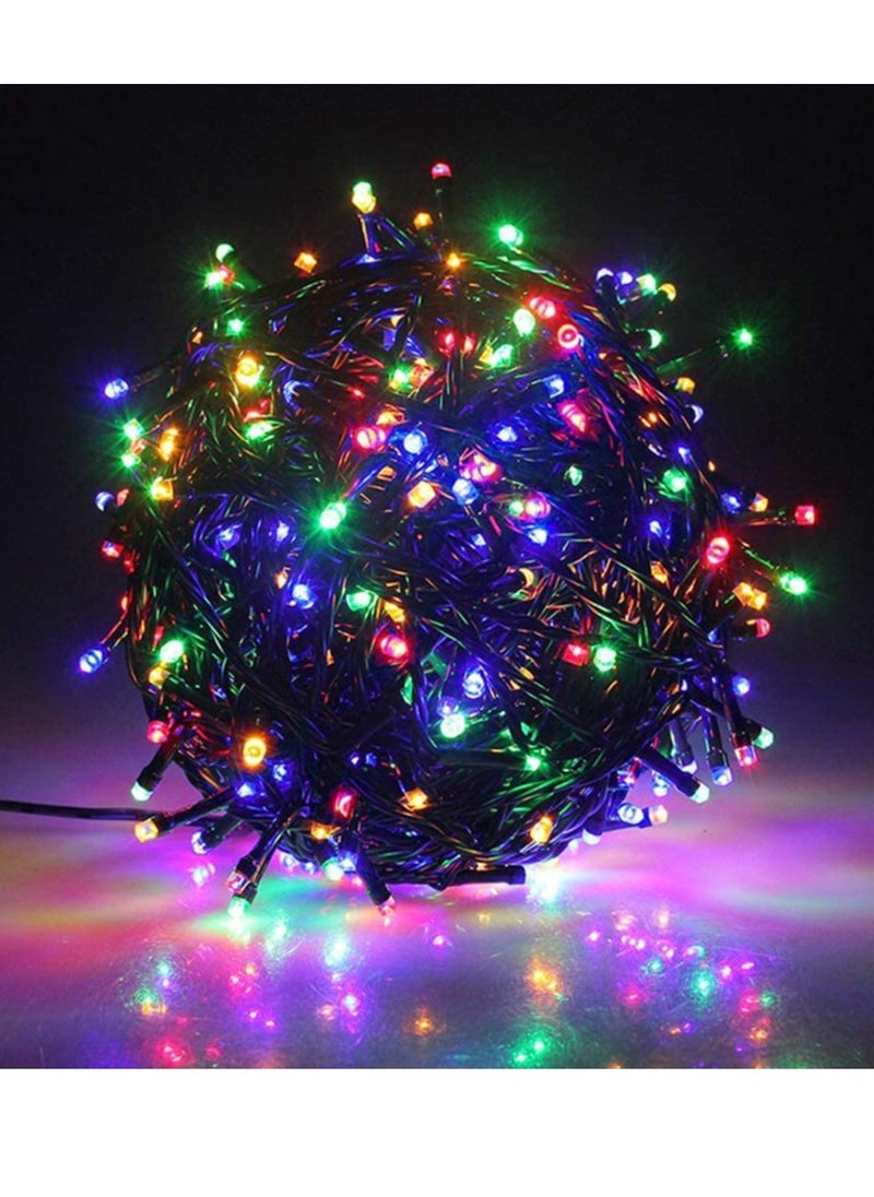 PAMEER - Multicolor 36ft 110 LEDs String Lights Black Wire Plug-in  String Home Decorative LED Strip for Christmas EID Ramadan Diwali and Wedding Parties Decoration Box Button Control 8 Modes - Image 1