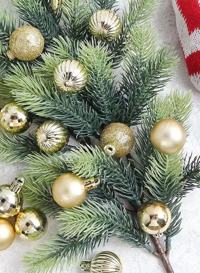 Eworld 34 Piece Shatterproof Christmas Ball Ornaments, 4CM Decorative Tree Decorations in 5 Unique Styles, Perfect for Xmas Trees, Holiday, Wedding, and Party Decor  - Image 5