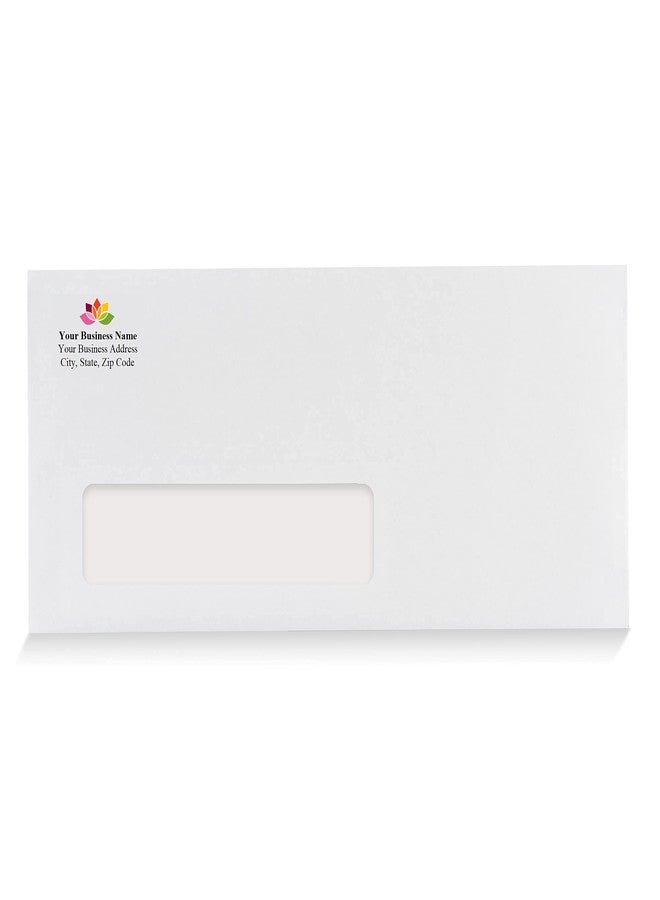Aimoh 250#10 Custom Printed Single Left Window Envelopes - Text and Logo Customization - Gummed Closure - Size 4-1/8x9-1/2 Inches -24LB-250 Count (7-35410-250) - Image 2