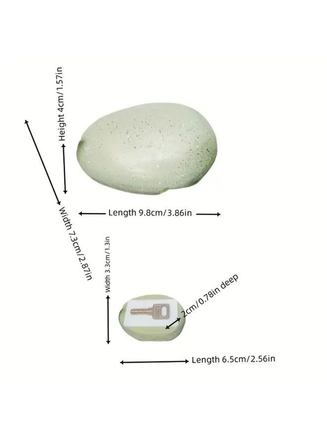 Outdoor Rock Key Holder Hidden Lock Box Weather Resistant Garden Decor - Image 5