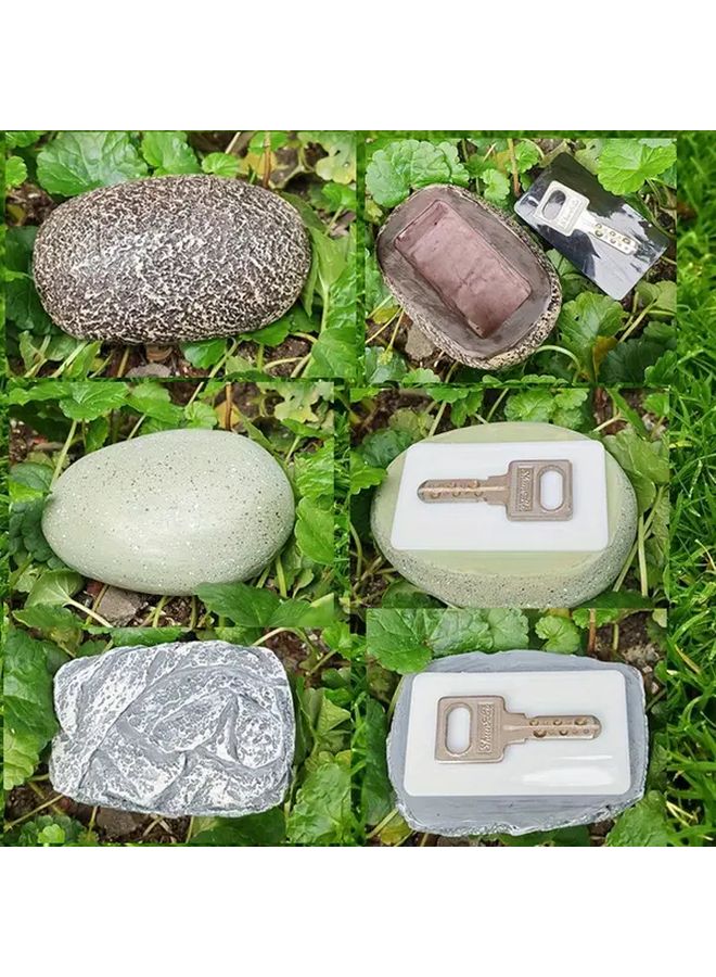 Outdoor Rock Key Holder Hidden Lock Box Weather Resistant Garden Decor - Image 2