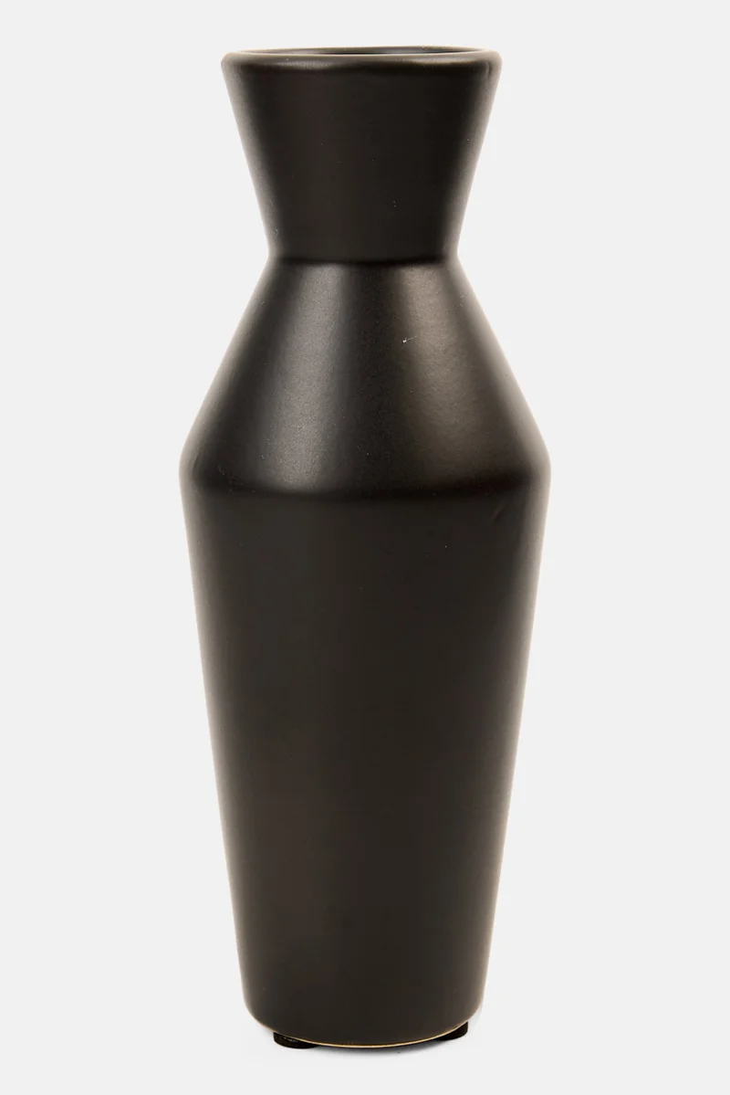 موي موتشو مزهرية سيراميك  سم ارتفاع ×  سم قطر، أسود