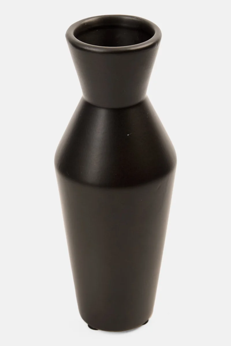 موي موتشو مزهرية سيراميك  سم ارتفاع ×  سم قطر، أسود