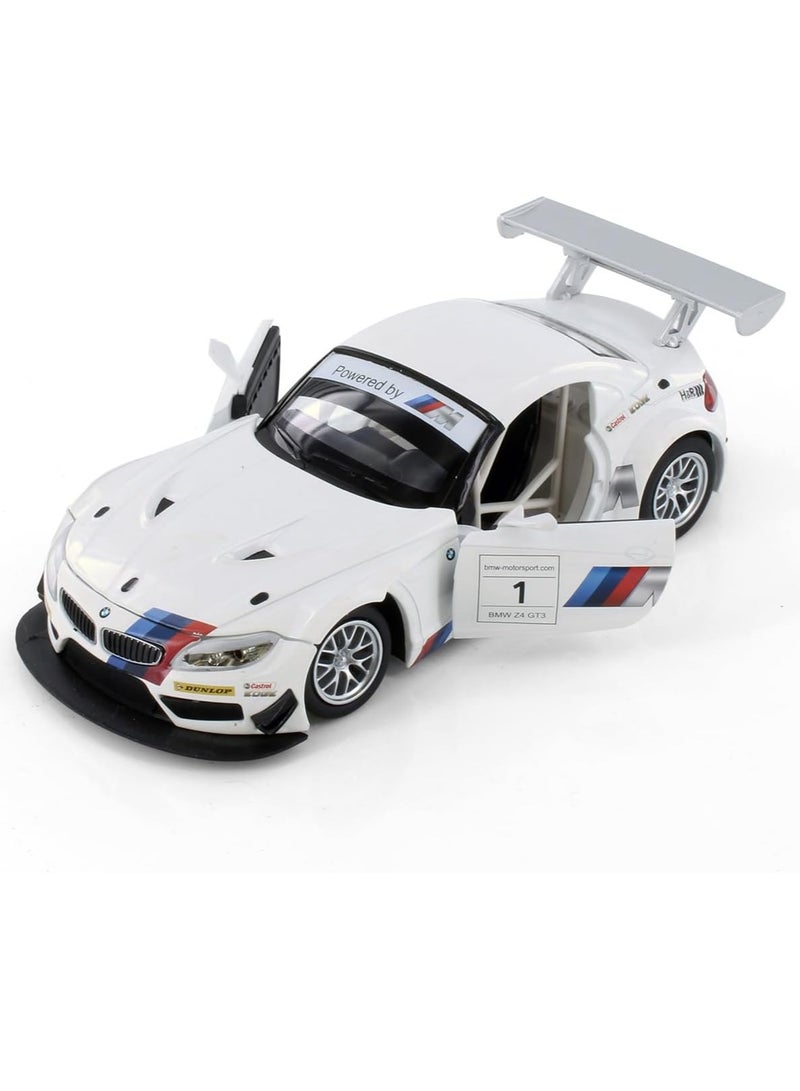 Boxed 1/24 BMW Z4 GT3 sports car simulation alloy sound and light children's toy steering linkage car model is suitable for children's birthday, holiday gifts, car model enthusiasts gifts - Image 2