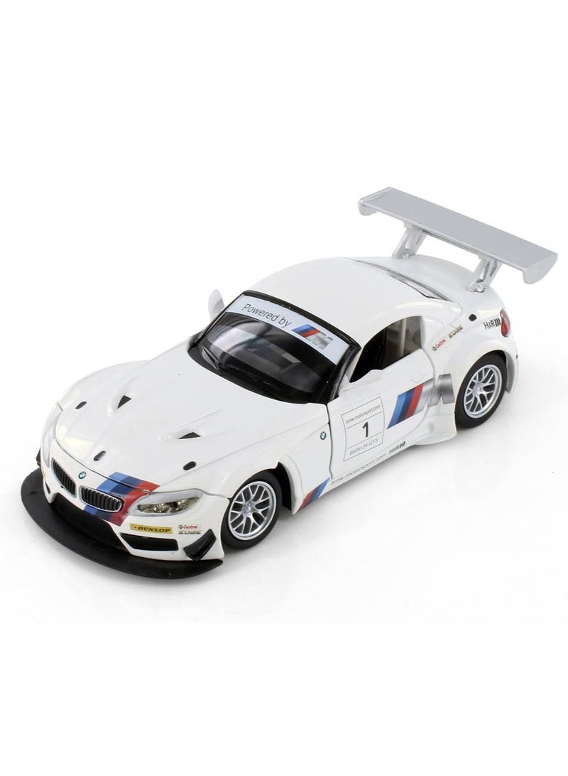 Boxed 1/24 BMW Z4 GT3 sports car simulation alloy sound and light children's toy steering linkage car model is suitable for children's birthday, holiday gifts, car model enthusiasts gifts - Image 1