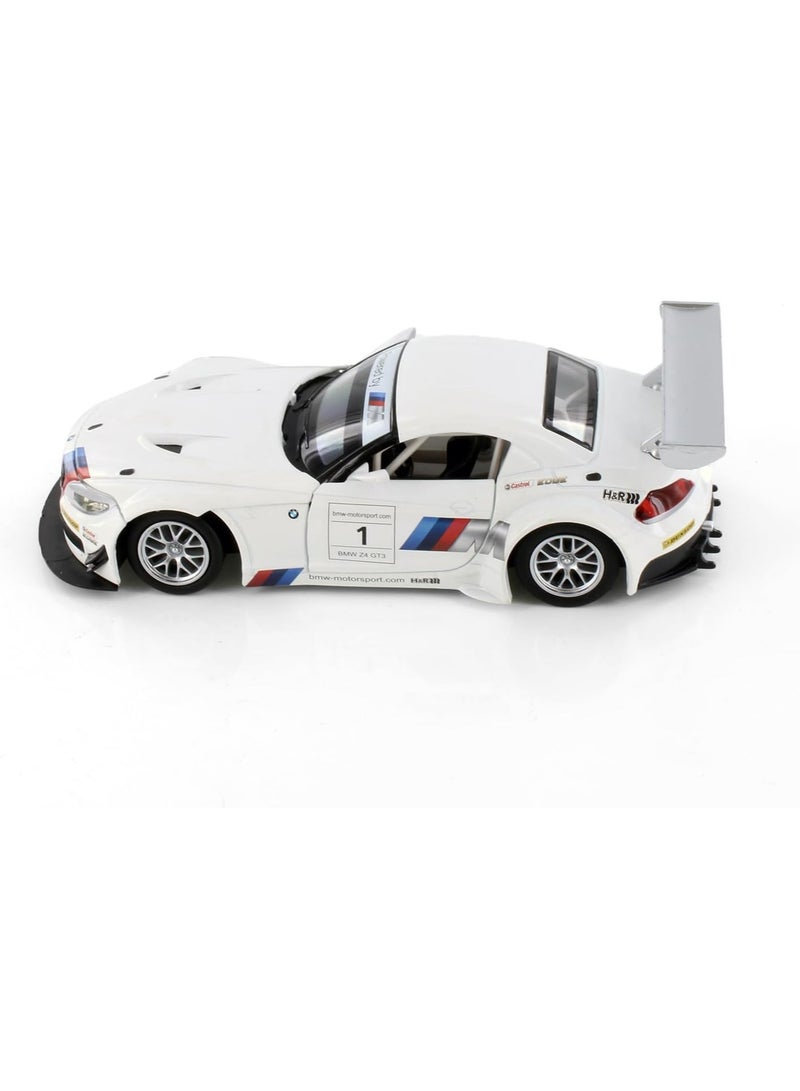 Boxed 1/24 BMW Z4 GT3 sports car simulation alloy sound and light children's toy steering linkage car model is suitable for children's birthday, holiday gifts, car model enthusiasts gifts - Image 3