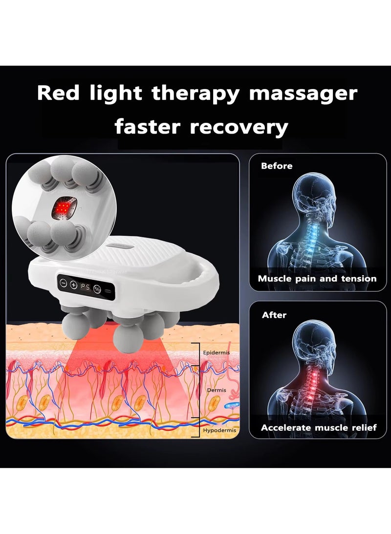 Cordless Rechargeable/6 Head Massage Gun/9 Modes/LCD Screen/Digital Display/Low Noise - Image 5