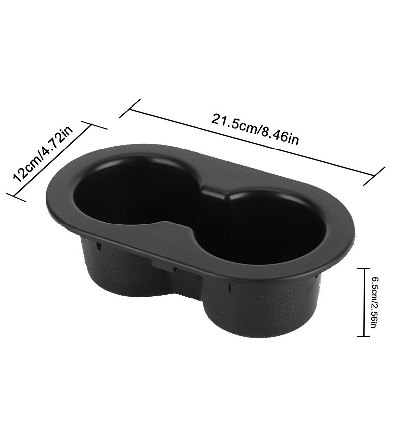 Black 1pc Front Rear Car Water Cup Holder Beverage Storage - Image 2