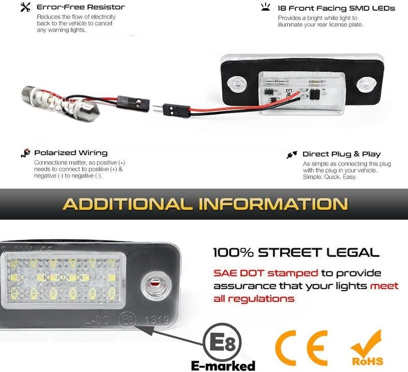 DEMULAX LED License Plate Light for A8/S8 Quattro - Image 5