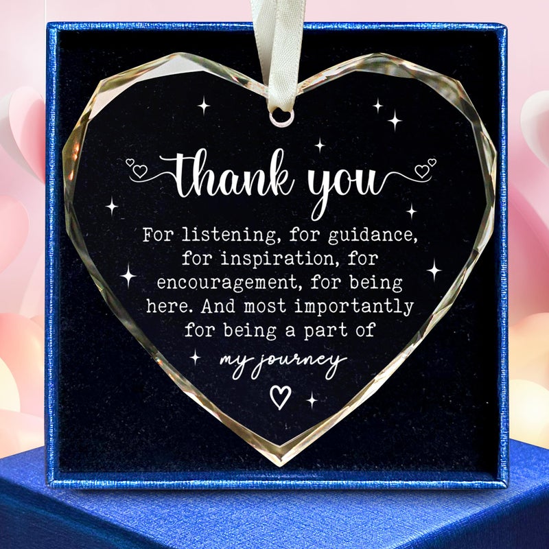 SUCHAGIFT Thank You Gifts for Women  Boss  Coworkers  Manager  Teacher  Nurse  Mom  Friends - Coworker Appreciation Gifts for Birthday  Christmas - Thank You Christmas Ornaments - Glass Hanging Ornament - Image 1