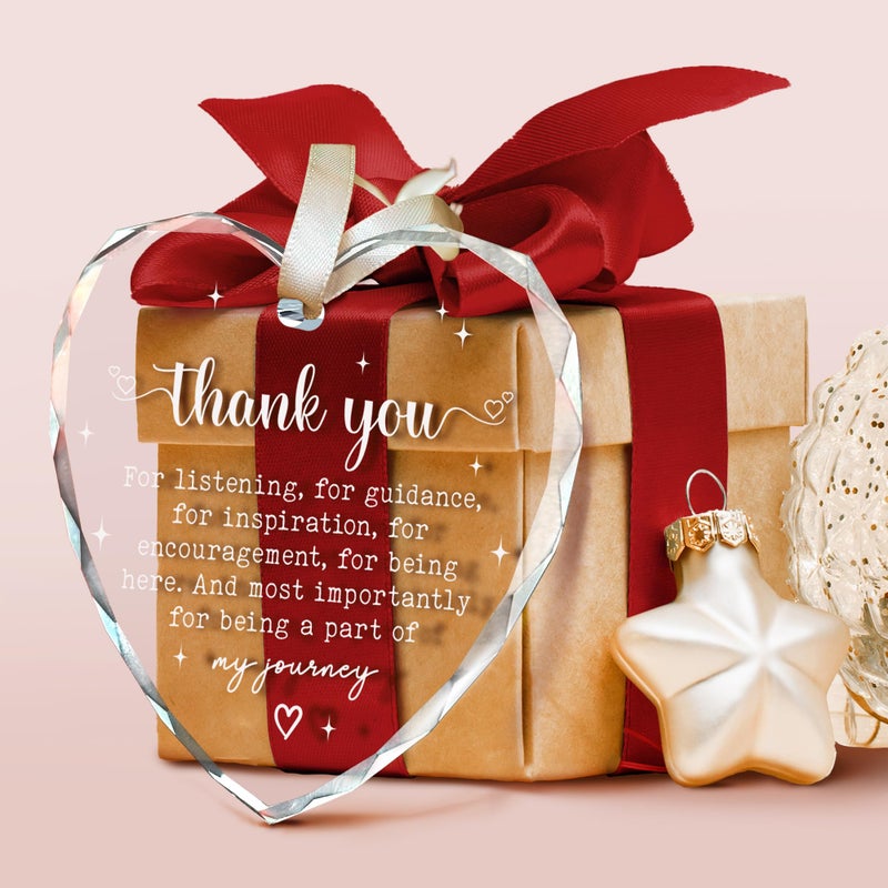 SUCHAGIFT Thank You Gifts for Women  Boss  Coworkers  Manager  Teacher  Nurse  Mom  Friends - Coworker Appreciation Gifts for Birthday  Christmas - Thank You Christmas Ornaments - Glass Hanging Ornament - Image 3