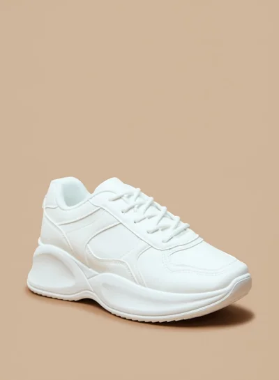 فلورا بيلا من شو إكسبرس Panelled Sneakers with Lace-up Closure