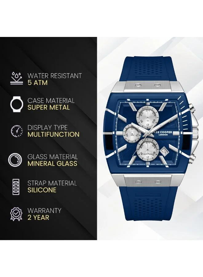 Lee Cooper  Men's Silicone MULTIFUNCTION Watch LC08399.399 - 41×49.5 mm for Men | Best Price UAE