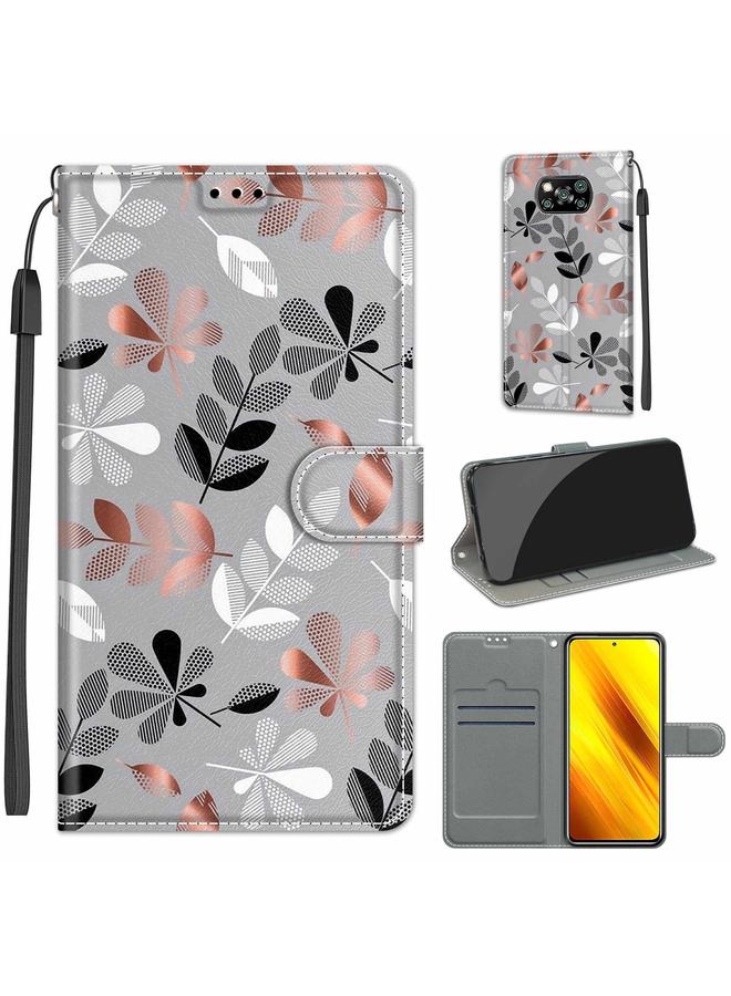 Case For Xiaomi Poco X3 NFC Voltage Coloured Drawing Magnetic Clasp Horizontal Flip PU Leather Case with Holder & Card Slots