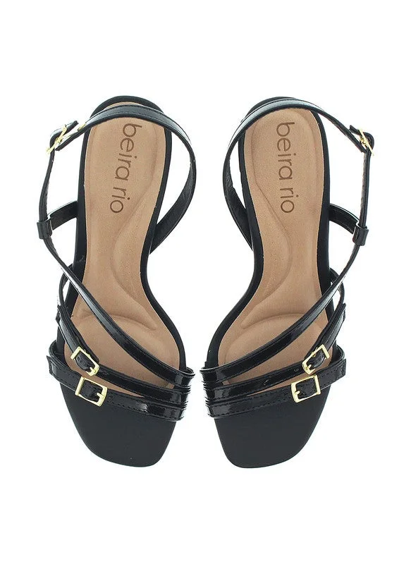 Beira Rio Mid Heels Sandals for Women – Sling Back Heel Sandals for Girls with Ankle Strap