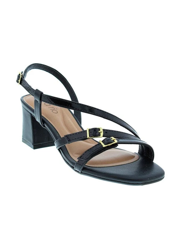 Beira Rio Mid Heels Sandals for Women – Sling Back Heel Sandals for Girls with Ankle Strap