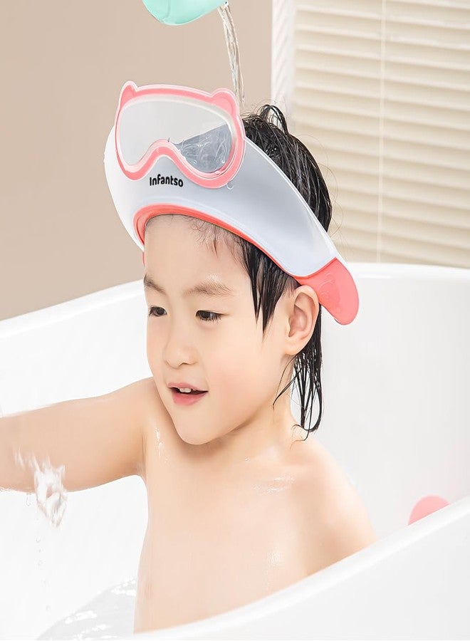 Infantso TEAR-FREE Baby Shower Cap for Kids | Adjustable Bath Visor Hat for Shampoo & Water Protection | Soft TPE Eye & Ear Shield | Bathing Hat - Waterproof Shampoo hat for Washing Hair, Shower Bathing Protection Bath Cap for Babies & Toddlers (6-36 Months) - Image 1