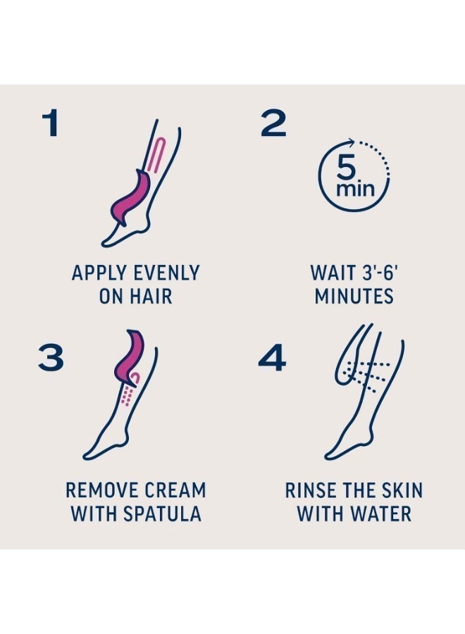 Veet Silky Fresh Hair Removal Cream for Body and Legs, for Dry Skin, for Smoothing, Exfoliation and Moisturizing - 100g - Image 5