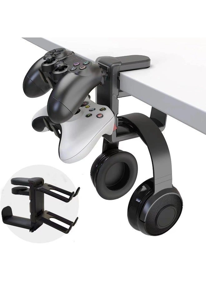 Universal 3-Tier Controller Holder with Headset Stand for Xbox ONE, Switch, PS4, PS5, and  PC - Image 1