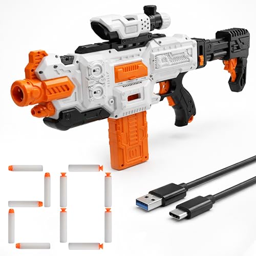 Innovitoy Alpha Striker Electric Motorized Toy Gun with Scope, 20 Soft Darts, USB Type-C Rechargeable,Long Range 60ft+, 1-Hour Playtime, for Kids & Adults (8+), Made in India - Image 1