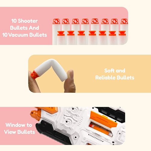 Innovitoy Alpha Striker Electric Motorized Toy Gun with Scope, 20 Soft Darts, USB Type-C Rechargeable,Long Range 60ft+, 1-Hour Playtime, for Kids & Adults (8+), Made in India - Image 4