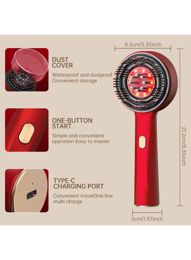 نواكيي فرشاة تدليك كهربائية للشعر، مدلك فروة الرأس بزيت الشعر، فرشاة تدليك فروة الرأس الكهربائية شياتسو لاسلكية، مشط تدليك عميق لفروة الرأس مقاوم للماء IPX7 للاسترخاء - Image 4