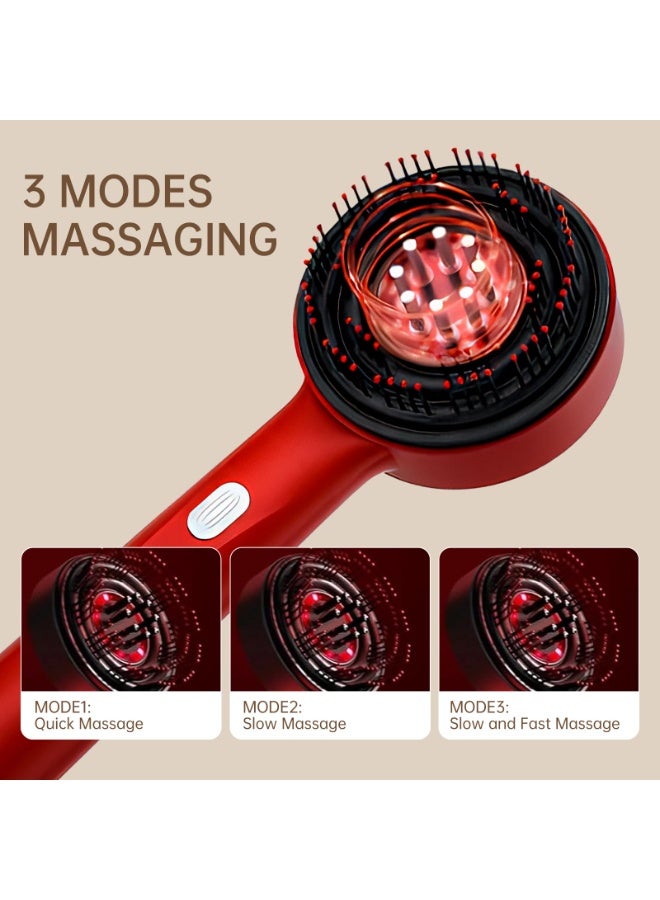 نواكيي فرشاة تدليك كهربائية للشعر، مدلك فروة الرأس بزيت الشعر، فرشاة تدليك فروة الرأس الكهربائية شياتسو لاسلكية، مشط تدليك عميق لفروة الرأس مقاوم للماء IPX7 للاسترخاء - Image 3