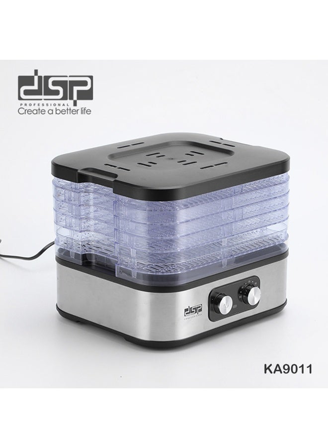 دي اس بي مجفف طعام كهربائي – 5 طبقات ستانلس ستيل – 240 واط – تحكم في درجة الحرارة – لتجفيف الفواكه والخضروات واللحوم - Image 2