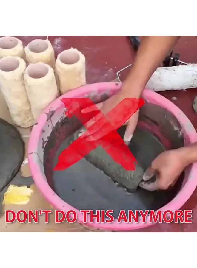 Blue Paint Roller Scraper Tool with Recycling Ring Design for Efficient Paint Removal - Image 4