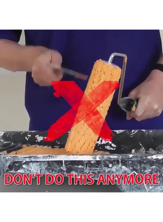 Blue Paint Roller Scraper Tool with Recycling Ring Design for Efficient Paint Removal - Image 3