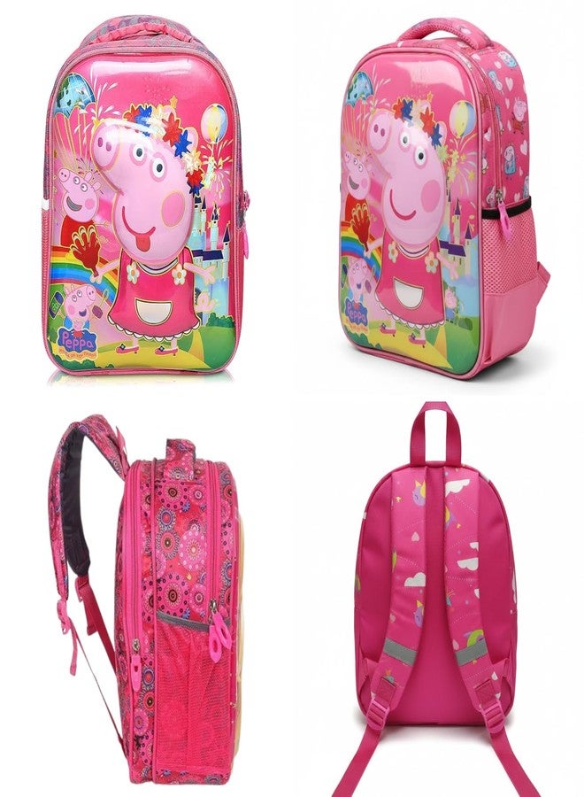 Stylbase School Bag For Boys And Girls Cartoon Printed Waterproof Backpack Bag Ideal For Small Kids Bag UKG Nursery 1st Class Girls School Bags 5-7 years 14 Inch - Image 2