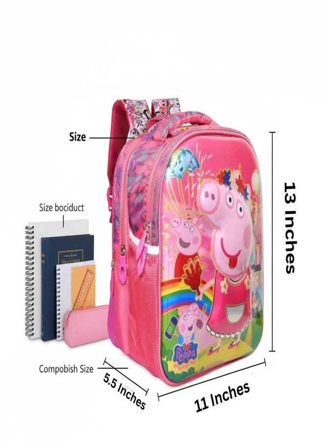 Stylbase School Bag For Boys And Girls Cartoon Printed Waterproof Backpack Bag Ideal For Small Kids Bag UKG Nursery 1st Class Girls School Bags 5-7 years 14 Inch - Image 3