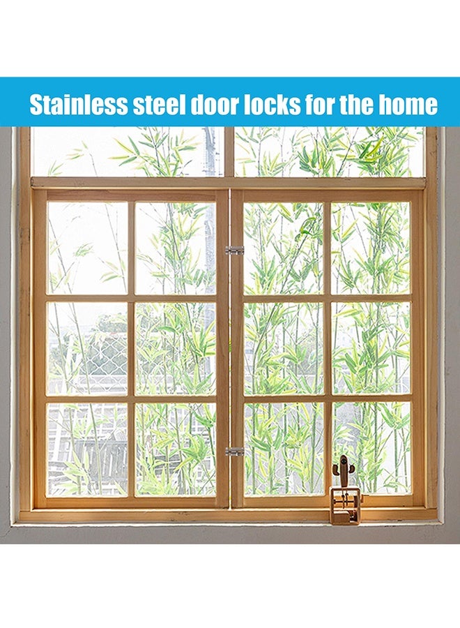 4 Pcs 2 Inch (5 * 2.7CM) Mini Stainless Steel Sliding Door Bolt Lock, Security Barrel Latch with Screws for Garden Gate, Pet Doors, Bathroom & Storage Units - Image 5