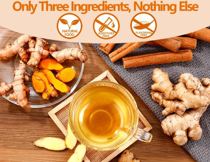 ULTHMOK 120 Premium Turmeric Ginger Cinnamon Tea Bags - 100% Natural, No Additives, Caffeine Free - Image 5