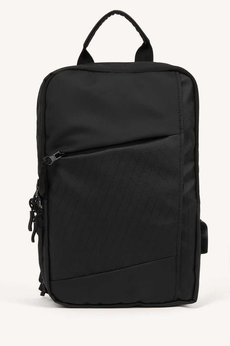 DeFacto Black Man Faux Leather Crossbody Bag Casual - Image 2
