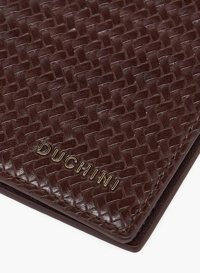 Duchini BROWN Men Chevron Textured Card Holder for Men | Best Price UAE