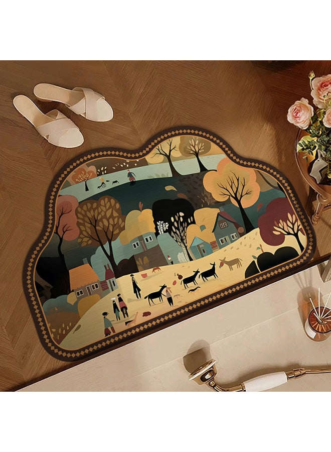 Diatom Mud Floor Mats Are Easy to Care For, Bathroom Floor Mats, Household Toilet Door Absorbent Non-Slip Mats, Factory Direct Supply - Image 3