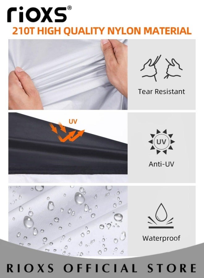 RIOXS Bike Protection Cover Outdoor Waterproof Bicycle Cover Rain Sun UV Dustproof Windproof with Locking Hole Ideal for Mountain Bike Road Bike - Image 5