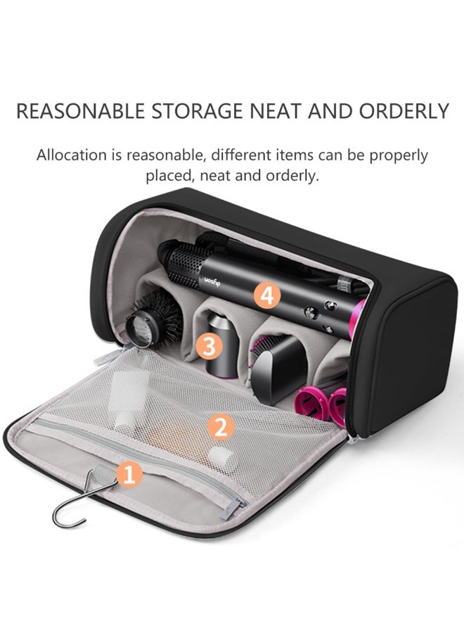 Travel Case for Dyson Shark Flexstyle PU waterproof Portable Travel Pouch with Hanging Hook Carrying Case (Black) - Image 3