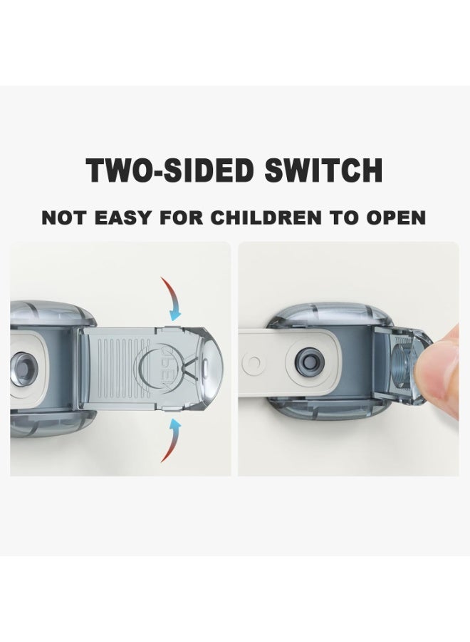 Bukela Refrigerator Lock for Kids 2 Pack, Cabinet Locks Baby Proofing, Fridge Locks Child Proof Safety Cabinet Lock with Strong 3M Adhesives, RV Fridge Door Latch, Oven Lock Child Safety - Image 3