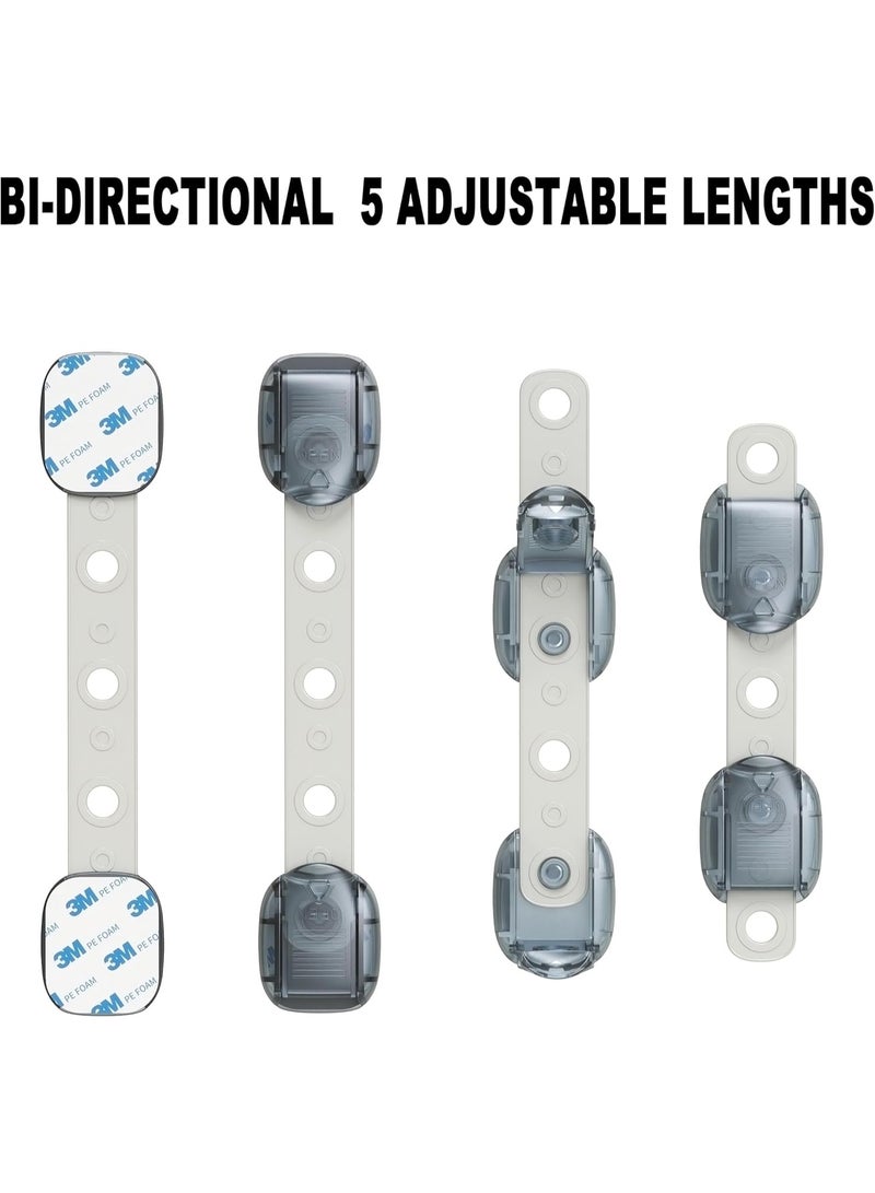 Bukela Refrigerator Lock for Kids 2 Pack, Cabinet Locks Baby Proofing, Fridge Locks Child Proof Safety Cabinet Lock with Strong 3M Adhesives, RV Fridge Door Latch, Oven Lock Child Safety - Image 5