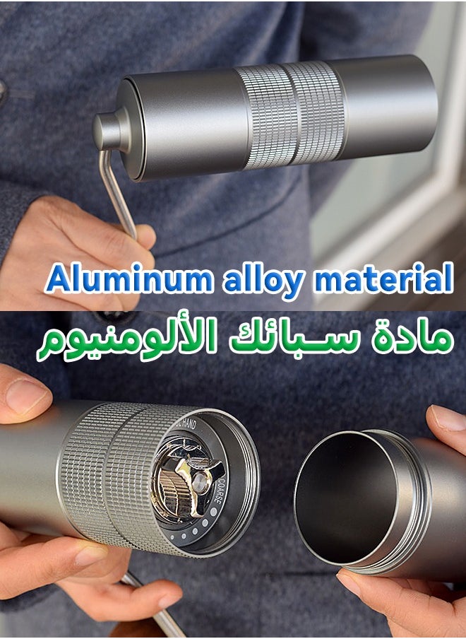ميتويو - مطحنة حبوب القهوة - مطحنة يدوية من سبائك الألومنيوم - مطحنة مخروطية الشكل سباعية - مطحنة يدوية عالية الجودة - Image 1