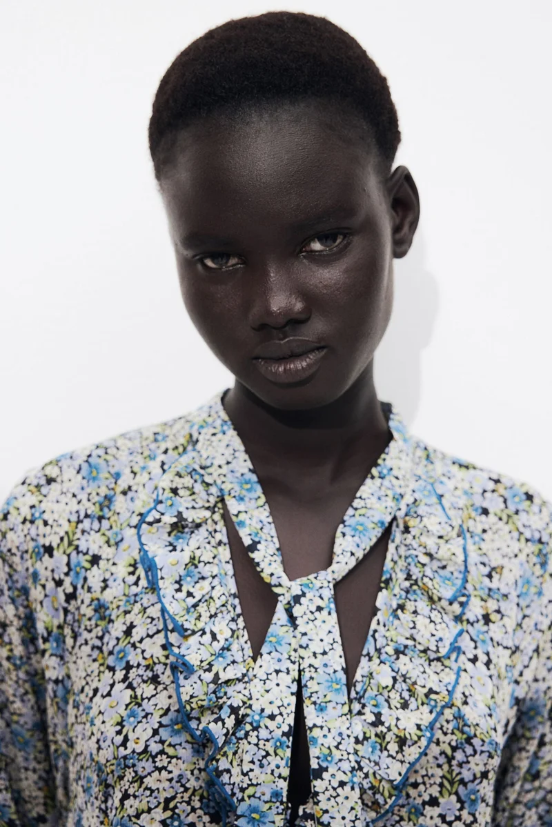 اتش اند ام فستان ماكسي مكشكش