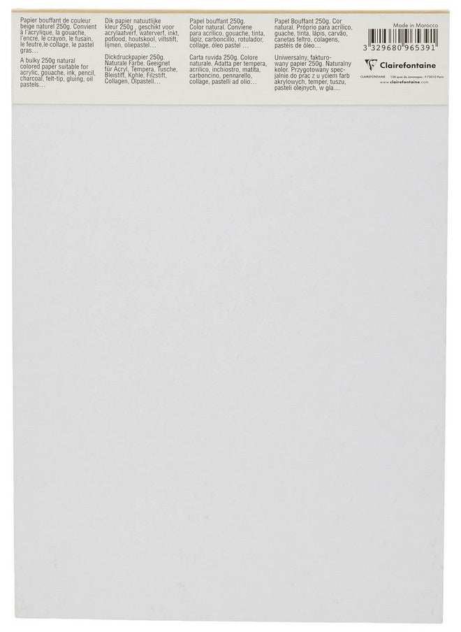Clairefontaine Clairefontaine Paint'On A5 Multi-Technique Naturel Pad, 250 g, 30 Sheets  - Image 2