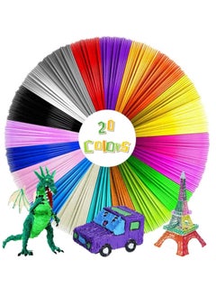 TIGER 3D Pen for Kids Filament Refills, PLA 1.75mm Filament for 3D Pens & Printers, Eco-Friendly Materials, 20 Vibrant Colors (16 Feet Each, Total 320 Feet), Safe, Non-Toxic, Perfect for Creative Projects, Educational Crafts, and Fun Art Activities for Kids & Adults  - Image 1