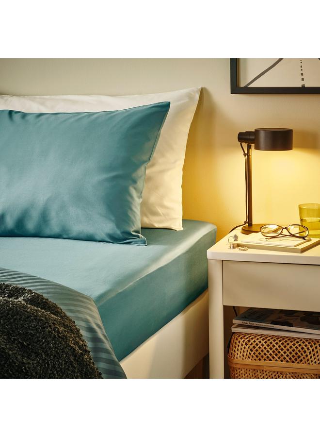 erorex Fitted sheet, blue-green, 80x200 cm - Image 4