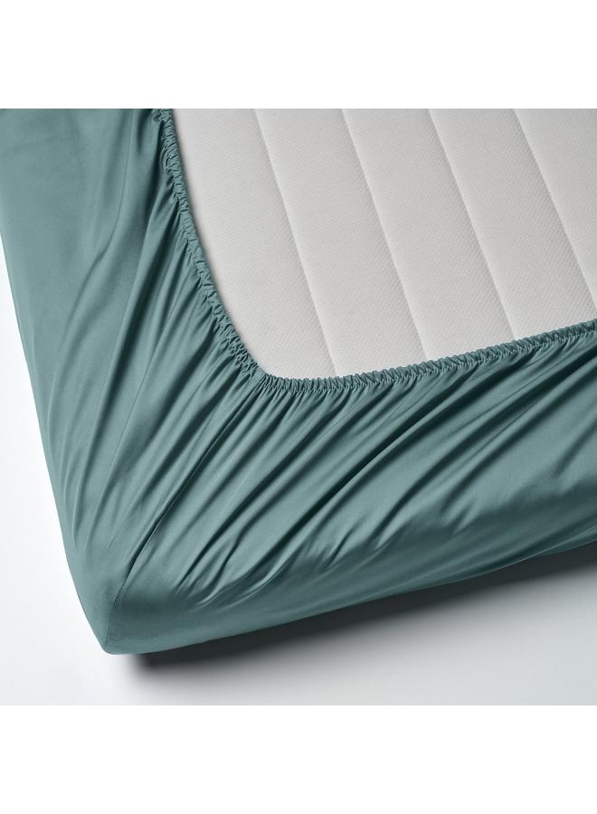 erorex Fitted sheet, blue-green, 80x200 cm - Image 3