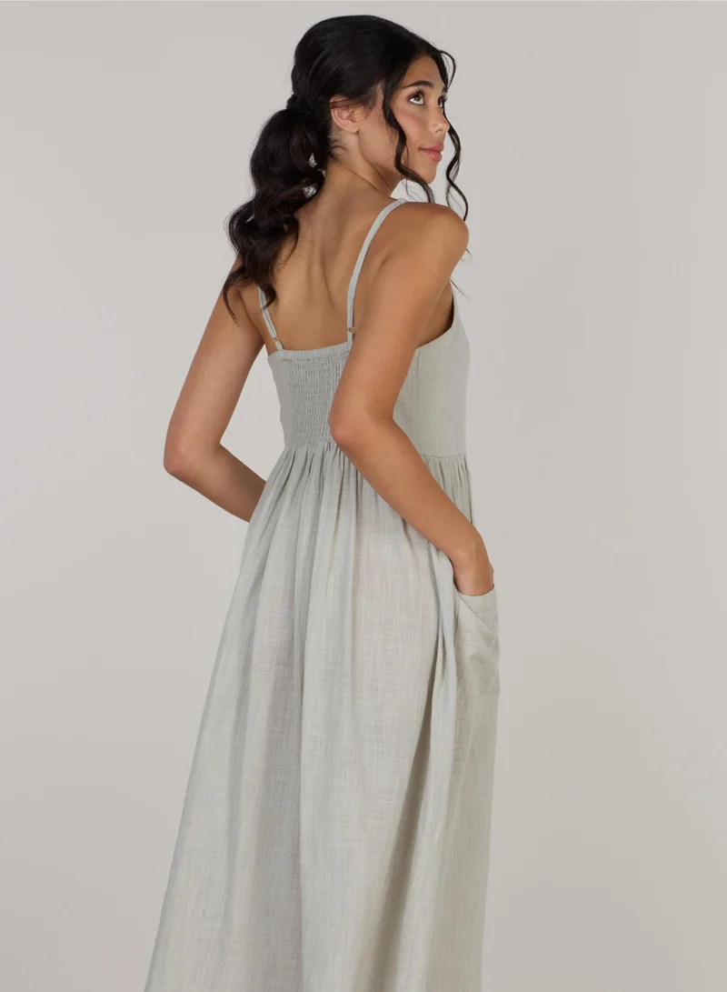 Just Nature Nicole Buttoned Dress